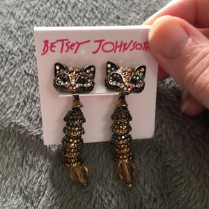 Betsey Johnson Gold Fox Earrings